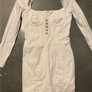 Oh polly White Milkmaid Dress